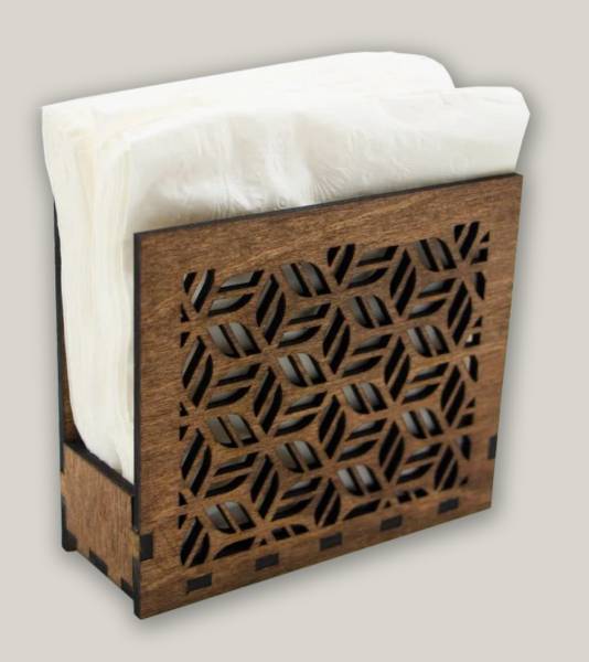 Wooden napkin holder with custom engraving