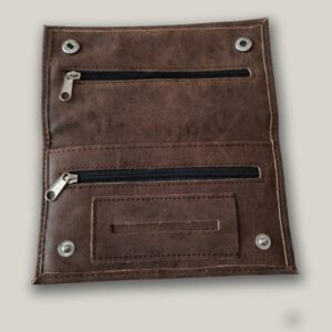 Custom engraved leather tobacco pouch
